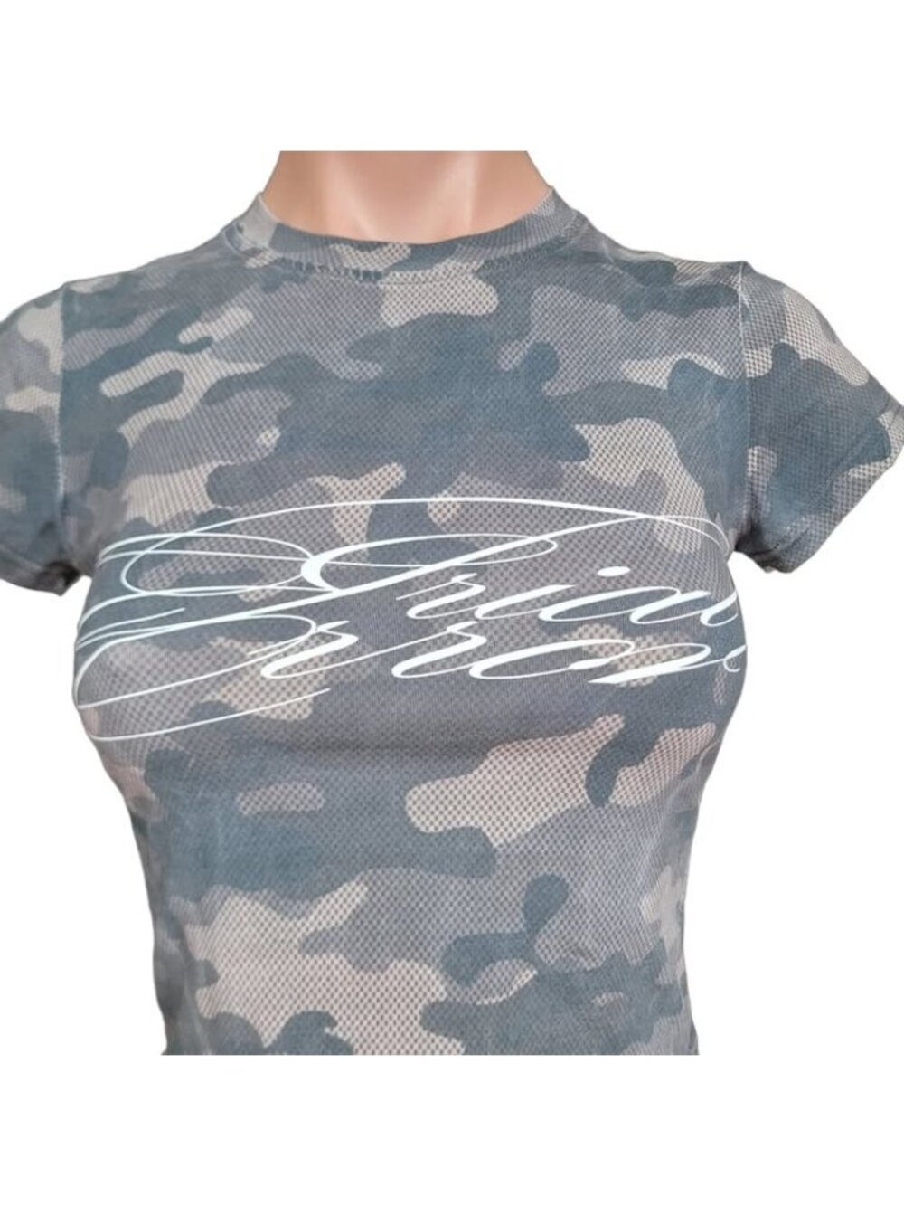 Camo Lettering Cropped Top (XS) - Picture 2 of 7